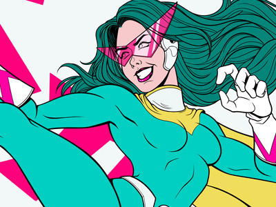 Toku Spirit 80s 90s anime art art direction character design comics design girl henshin illustration kamenrider panama powerrangers superhero synthwave tokusatsu woman