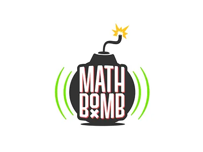 Math Bomb branding identity mascot