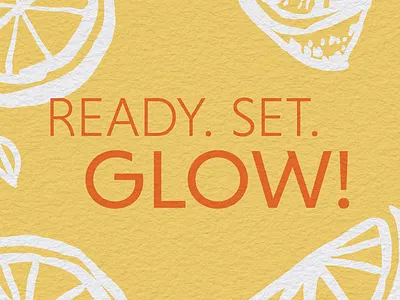 Glow Baby citrus citrus fruit cut paper design glow graphicdesign happy lemons limes palm trees quote graphic summer summer fun typography