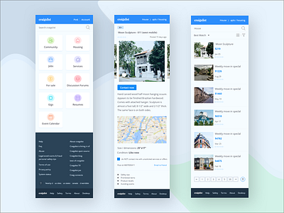 Craigslist Redesign on mobile classifieds clean craigslist design for sale inspiration minimal mobile