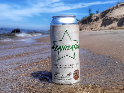 Urbanization Label Design beer beercan candesign green illustration label labeldesign packaging speciationartisanales