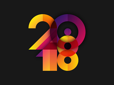 2018 geometry lettering typogaphy