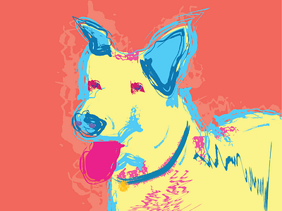 Trippy Pooch abstract dog pooch trippy