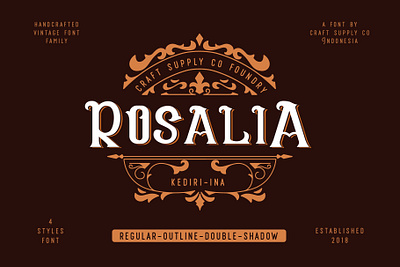 CS Rosalia font lettering typeface