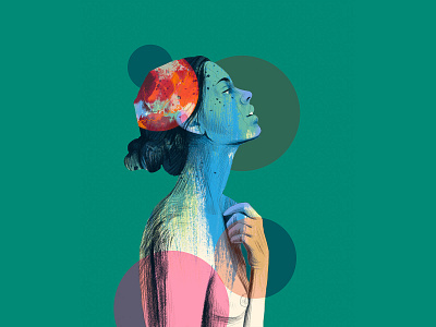 Portrait art design drawing dribbble fasion illustration love models