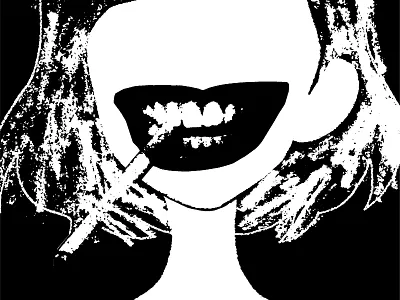 SPesH cigarette collage gigposter halftone illustration lips seattle texture