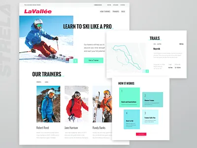 Website UI for Ski Training Center ski sports ui user interface ux web website