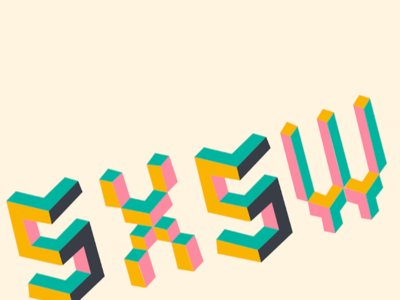 SXSW lego/blocks look creative company graphic design