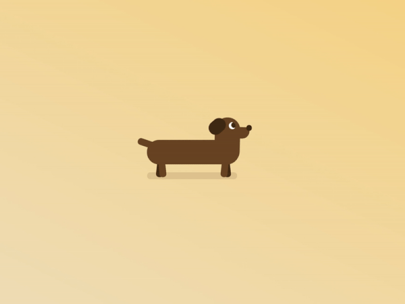 Weiner Dog Walking (Pure HTML/CSS Drawing & Animation) animation animation art art character characterdesign css css 3 css animation css animations design dog dogs drawing frontend hot dog html illustration logo ui weiner dog