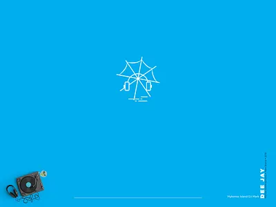 Mykonos Dee Jay Logo blue brand design brand identity brandidentity branding branding design design greek icon island logo logo design logodesign logos logotype logotype design logotypedesign mark music musician