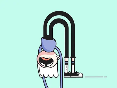 Bore To Death boring design flat girl illustration ipad vector