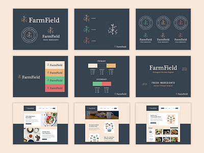 FarmField Brand Guidelines badge logo brand brand guide brand guidelines brand identity branding branding design illustration logo logo design logos modern monoline typography ui ux vector