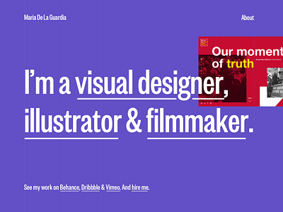 My personal website web design
