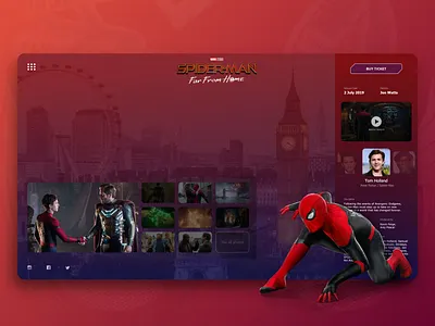 Spider-Man: Far from Home clean concept creation daily dashboard design homepage illustration interaction interface landing marvel minimalism ui ux web website