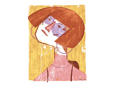 Jammin' adobe art design digital fashion illustration mixed media pastel photoshop portrait texture woman
