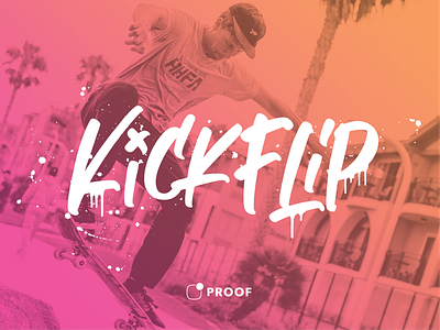 Proof poster series gradient illustration posters typography