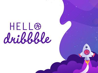 Hello dribbble illustration