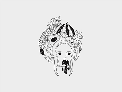 Vegan power character character art character concept cosmic creative design cute cutegirl fruits icon icondesign illustration line lineart linework outline outlines universe vector vegan