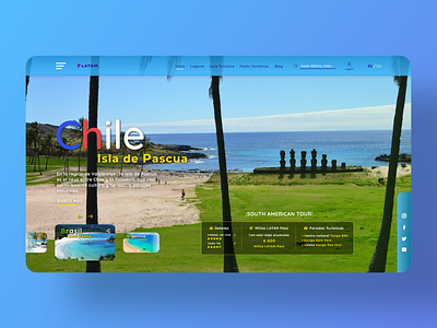 South American Travel Concept adobe xd chile clean clean ui concept desktop design interface photoshop south america sur america travel uidesign uxdesign web design web interface