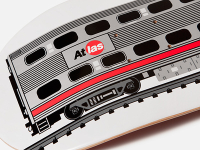Atlas CalTrain Deck atlas illustration skateboard skateboard graphics vector