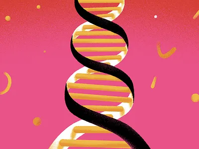 DNA branding color palette design dna flat illustration memphis style minimal