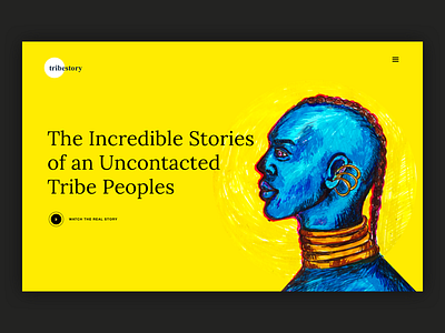 Tribe Story Landing Page Concept and Illustration animation art banner best concept design designer drawing hero banner hero image illustration illustration art recent top4shots ui ux website