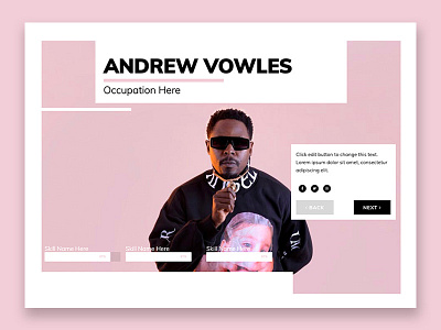 Single Profile Block Template black design elementor elementor pro guadalajara interface mexico pinks ui ux web webdesign
