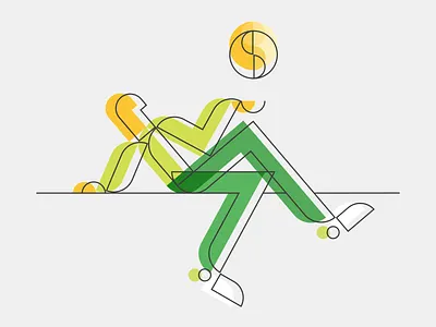 The New American Dream color geometic illustration person