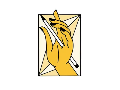 Tortured Artist artist hand illustration patreon pencil sticker