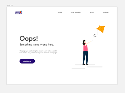 Daily UI 008_404 Page design illustration ui ux web website