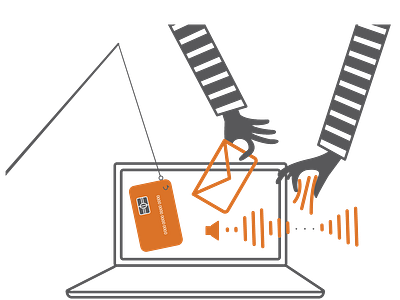 Data Theft design fun graphic illustration vector