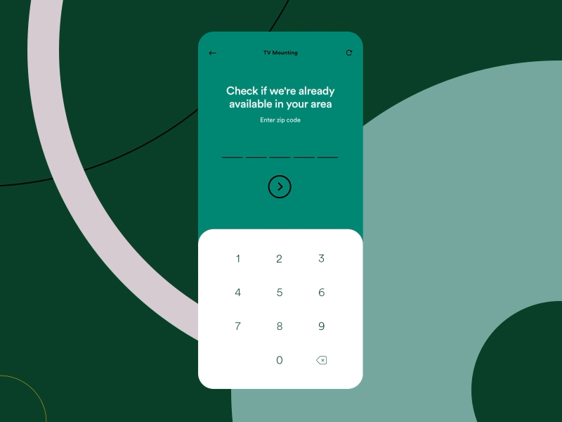 ZIP Code Confirmation after effects animation application arrow checkmark confetti input loader mobile numbers keyboard product sketch ui ux validation web design zip code