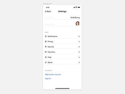 Daily UI 007_Settings app design ui ux
