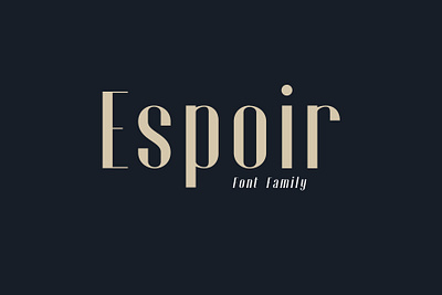 Espoir Font Family design font graphic design lettering typeface