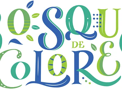 Colorful forest mural design goodtype illustration lettering murals