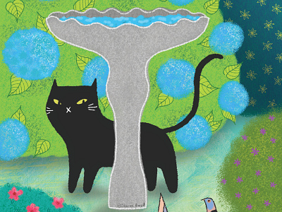 Bird Watching bird watching birds black cat botanical cat doves kitty outdoorsy woodland