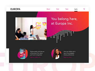 Job Application Page gradient job application organic rounded ui web web design