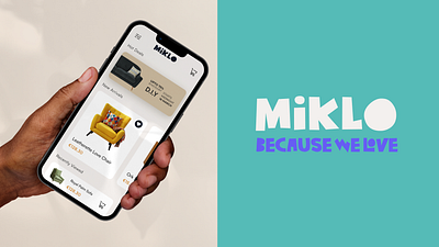 Miklo store " because we love" Ecommerce branding ecommerce front end logo sketch ui ux webshop