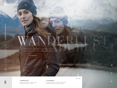 Travel Concept_1 - Athleta art direction creative direction desktop ecommerce interaction photoshop ui uiux visual design webdesign