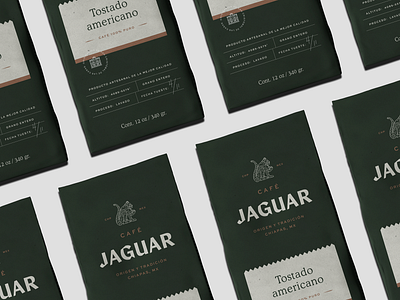 Café Jaguar bags animal aztec bag branding brown cafe jaguar church coffee coffee bag design green icon jaguar logo logotype nature packaging packaging design stamp wildlife