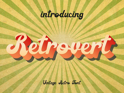 Retrovert - retro handlettering font 60s baseball fancy font golder era handlettering handwritting oldschool retro script vintage