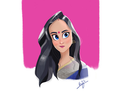Stylized Character 2d adobe art caricature characterdesing dribbble girl illustration photoshop