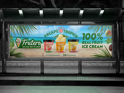 Frutero Ice-Cream / Key Visual Design digital print ads