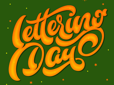 Lettering Day flourishes lettering script texture
