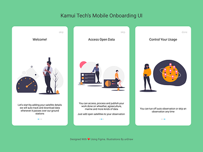 SaaS Product Onboarding Mobile UI app branding design figma illustration mobile satellite space ui undraw