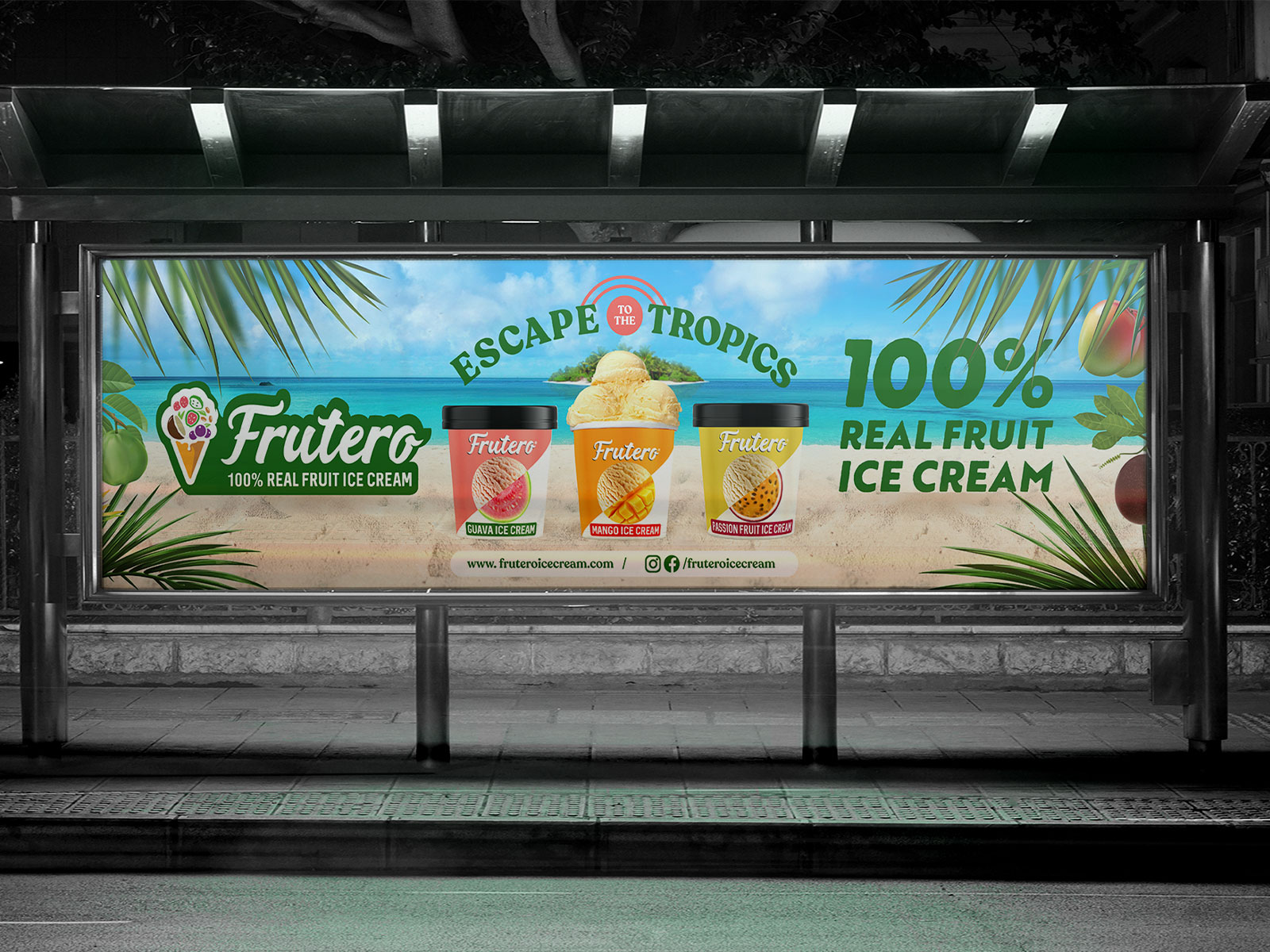 100% Real Fruit Ice Cream