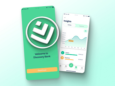 Fintech app | bank analytics app design bank banking card e commerce figma fintech green insights ios mobile app product design ui design ux design welcome screen yellow