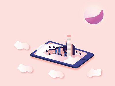 Dreamy Architecture architecture branding communication gradient technology