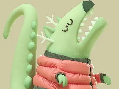 Dinosaurio 3d characterdesign cinema4d illustration