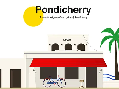 Pondicherry web journal art colors design front end graphicdesign illustration inspiration ui vector web